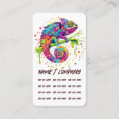 カメレ絵を描オンシンドウォーター色スタイル 名刺 (正面)