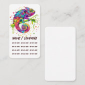 カメレ絵を描オンシンドウォーター色スタイル 名刺 (正面/裏面)