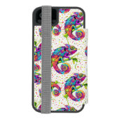 カメレ絵を描オンシンドウォーター色スタイル INCIPIO iPhoneウォレットケース (フォリオ裏面)