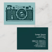 カメロシアのラ – Lt Blue Greenのダークグリーン 名刺 (正面/裏面)