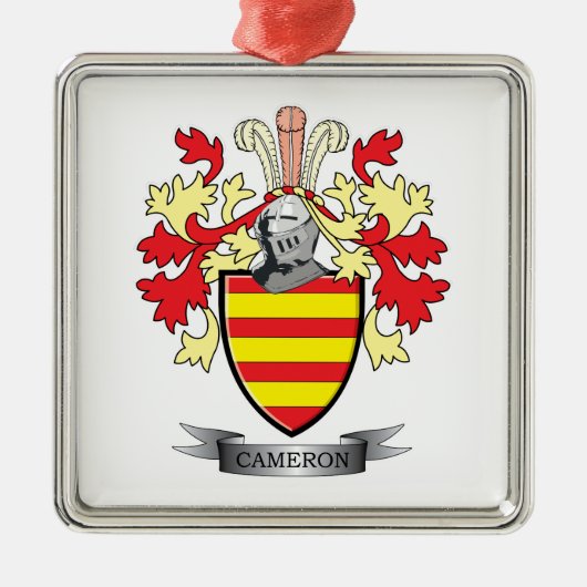 カメロンの家紋の紋章付き外衣 メタルオーナメント (正面)