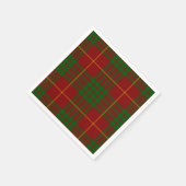 カメロンタータンチェックレッドグリーンプレイド スタンダードカクテルナプキン (角)