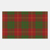 カメロンタータンチェックレッドグリーンプレイド 長方形シール (正面)