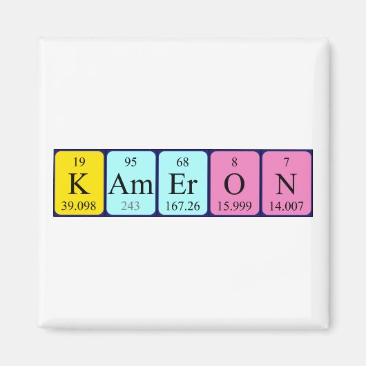 カメロン周期表名磁石 マグネット (正面)