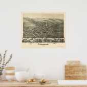 カメロン、WVパノラママップ – 1899 ポスター (キッチン)