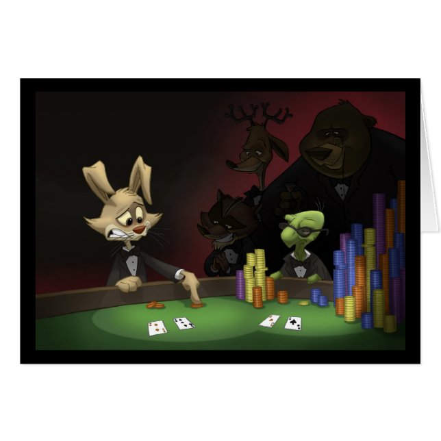 カメ及びノウサギカード(中ブランク) (正面横)