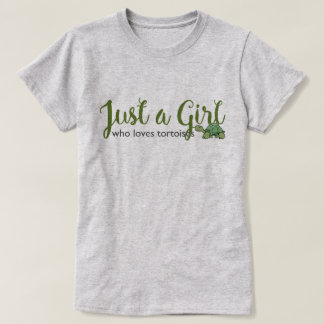 カメ愛ちょうど女の子のTシャツのカメのティー Tシャツ