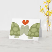 カメ愛 カード (黄色い花)