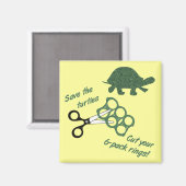 カメ救が6パックのリングや輪を切った マグネット (正面/裏面)