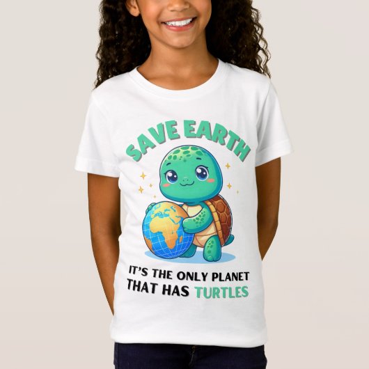 カメ救の地球それが持っている唯一の惑星である Tシャツ (正面)