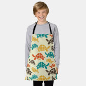 カメ数々のラ エプロン (着用した状態)