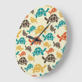カメ数々のラ ラージ壁時計 (傾斜)