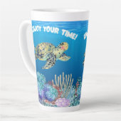 カメ楽しむラ カフェラテマグ (左アングル)