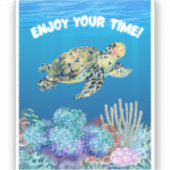 カメ楽しむラ シール (正面)