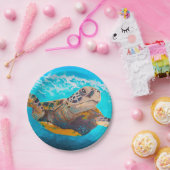 カメ水中紙プレート ペーパープレート (パーティー)