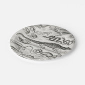 カメ爬虫類の白黒と白 ペーパープレート (アングル)