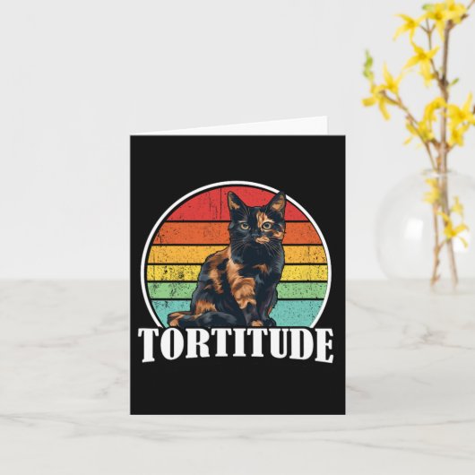 カメ猫 カード (黄色い花)