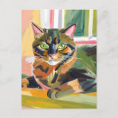 カメ猫 | 美しい猫絵を描の ポストカード (正面)