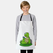 カメ読の本 エプロン (着用した状態)