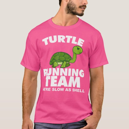 カメ走のチーム我々はウミガメのように遅い走 Tシャツ (正面)