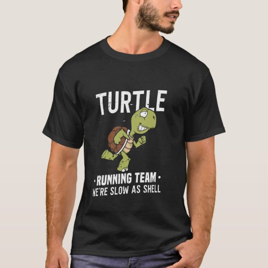 カメ走のチーム我々はシェル1として遅い Tシャツ (正面)