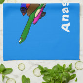 カメ飛んでいるラ キッチンタオル (折り畳み)