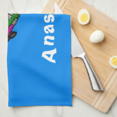 カメ飛んでいるラ キッチンタオル (四つ折り)