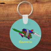 カメ飛んでいるラ キーホルダー (正面)