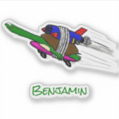 カメ飛んでいるラ シール (正面)