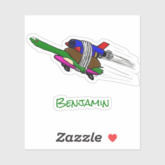 カメ飛んでいるラ シール (シート)