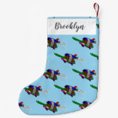 カメ飛んでいるラ スモールクリスマスストッキング (裏面)