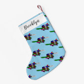 カメ飛んでいるラ スモールクリスマスストッキング (裏面 (吊り時))