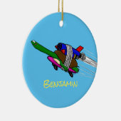 カメ飛んでいるラ セラミックオーナメント (右)