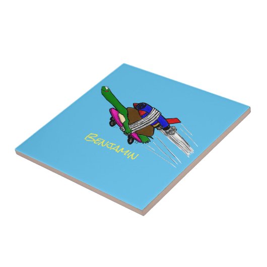 カメ飛んでいるラ タイル (側面)