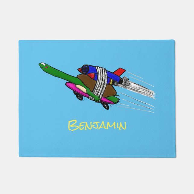 カメ飛んでいるラ ドアマット (正面)