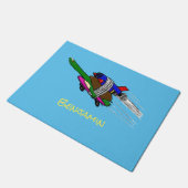 カメ飛んでいるラ ドアマット (アングル)