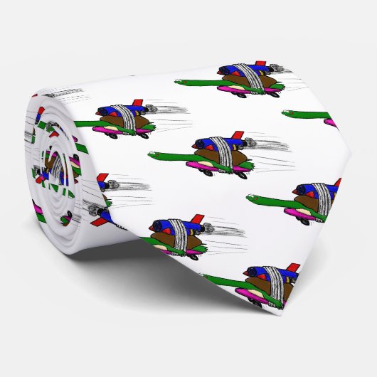 カメ飛んでいるラ ネクタイ (ロール)