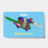 カメ飛んでいるラ バッジ (Back)