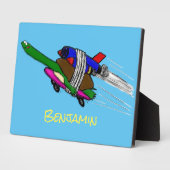 カメ飛んでいるラ フォトプラーク (側面)