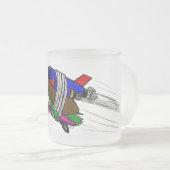 カメ飛んでいるラ フロストグラスマグカップ (正面右)