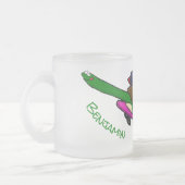 カメ飛んでいるラ フロストグラスマグカップ (左)