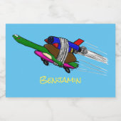 カメ飛んでいるラ フードラベル (シングルラベル)