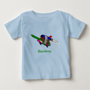 カメ飛んでいるラ ベビーTシャツ