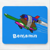 カメ飛んでいるラ マウスパッド (正面)