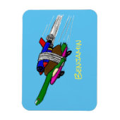 カメ飛んでいるラ マグネット (縦)