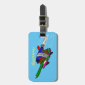 カメ飛んでいるラ ラゲッジタグ (正面縦)