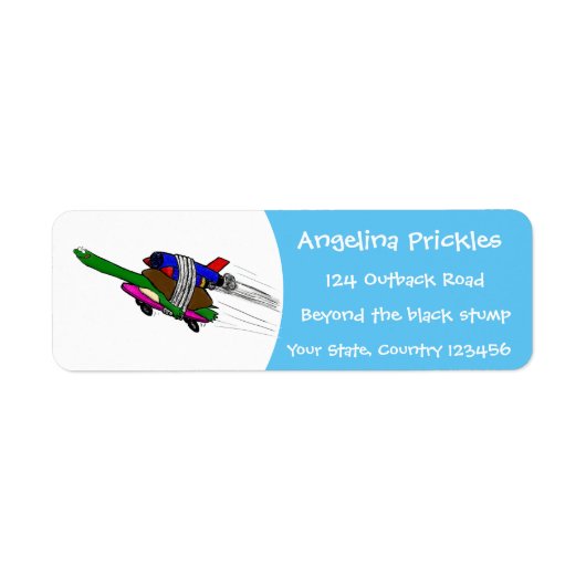 カメ飛んでいるラ ラベル (正面)