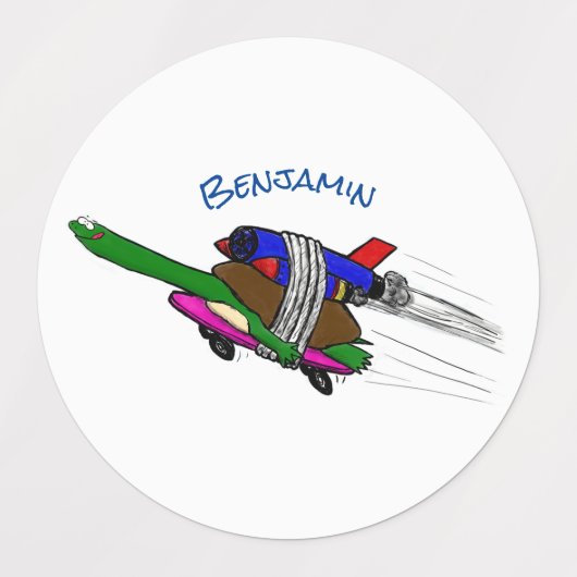 カメ飛んでいるラ ラベル (デザイン2)