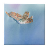 カメ飛行ウミガメ タイル (正面)