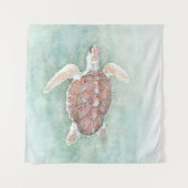 カメ2 タペストリー (正面(横))